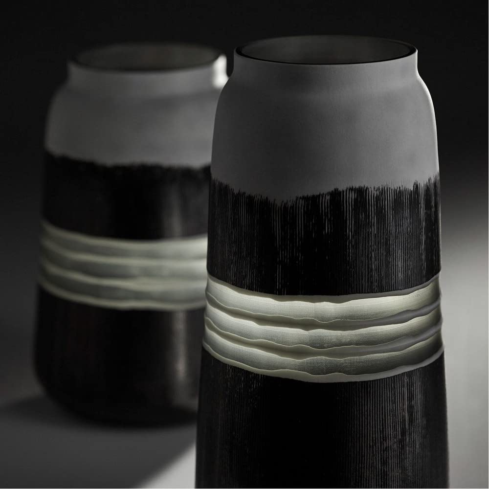 Borneo Handmade Ceramic Vase - 11.5 Inches Tall, 7.75 Inches Wide - Perfect for Home Decor, Wedding Centerpieces & Gift Ideas