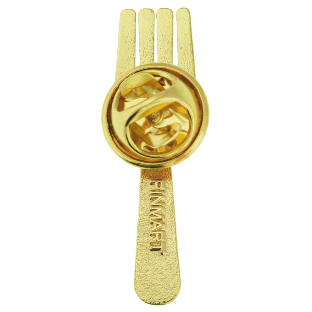 Gold Plated Fork Lapel Pin - Elegant Culinary Utensil Brooch for Chefs & Food Lovers - Perfect for Kitchen Themed Parties, Cooking Events & Chef Apparel Accessories
