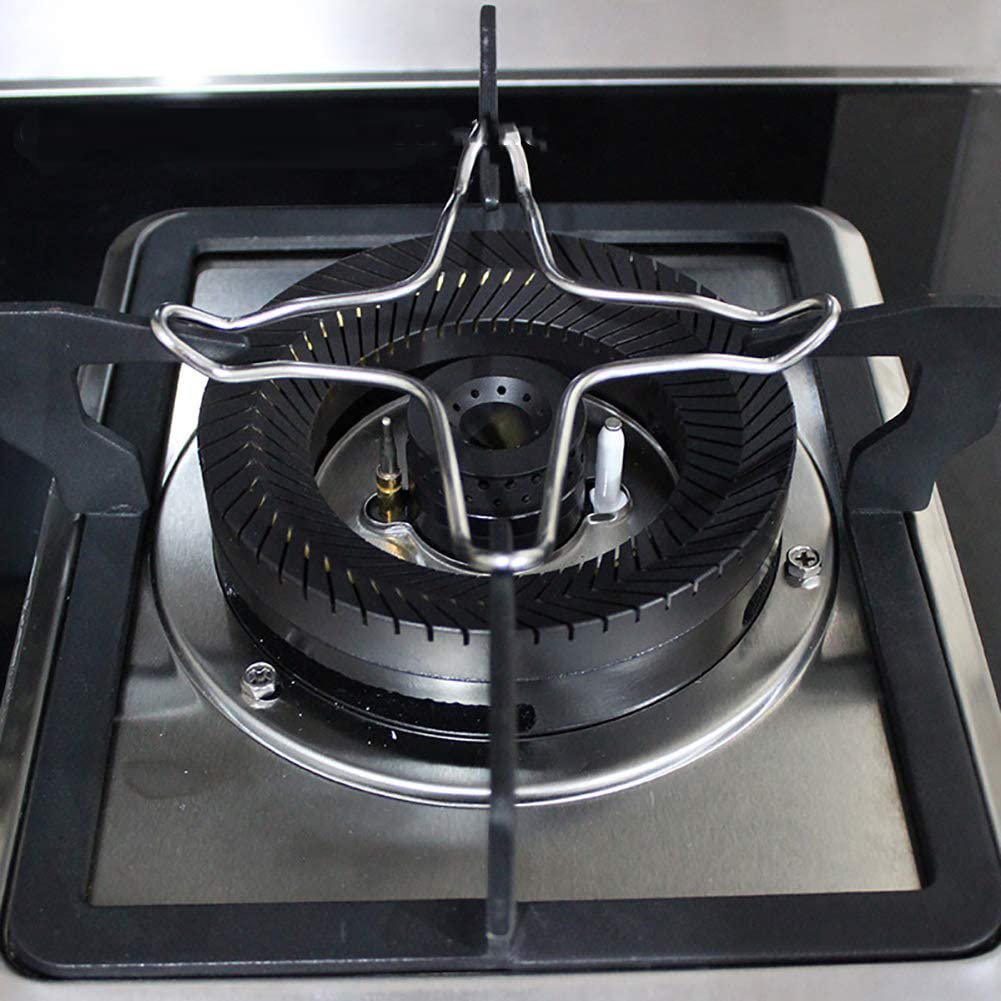 2-Piece Universal Stainless Steel Gas Stove Burner Support Ring - Non-Slip, Heat-Resistant for Woks, Pots & Coffee Makers - Perfect for Kitchen Stove Top & Outdoor Cooking