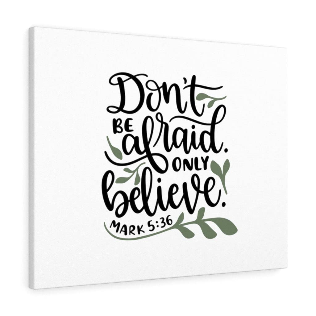 Don't Be Afraid Mark 5:36 Christian Wall Art - Bible Verse Print Ready to Hang - Inspirational Scripture Wall Decor for Home, Office & Church - Perfect Gift for Religious Occasions & Spiritual Encouragement
