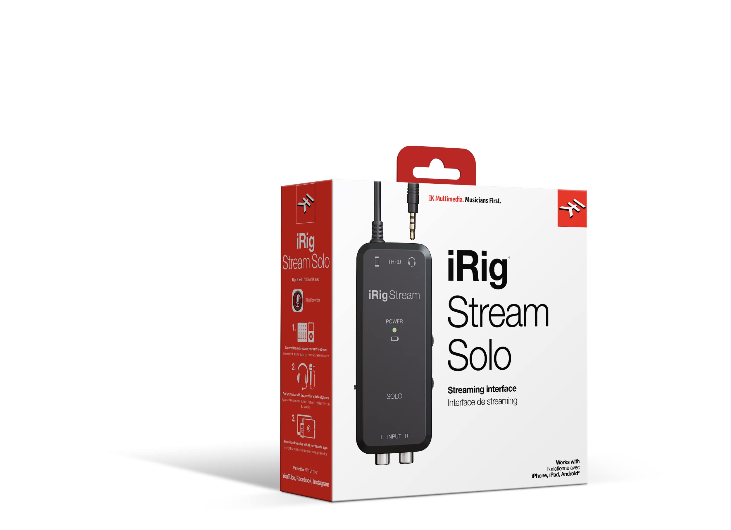 IK Multimedia iRig Stream SOLO Portable Audio Interface for iOS & Android - iPhone, iPad, Mac, PC - 1/8