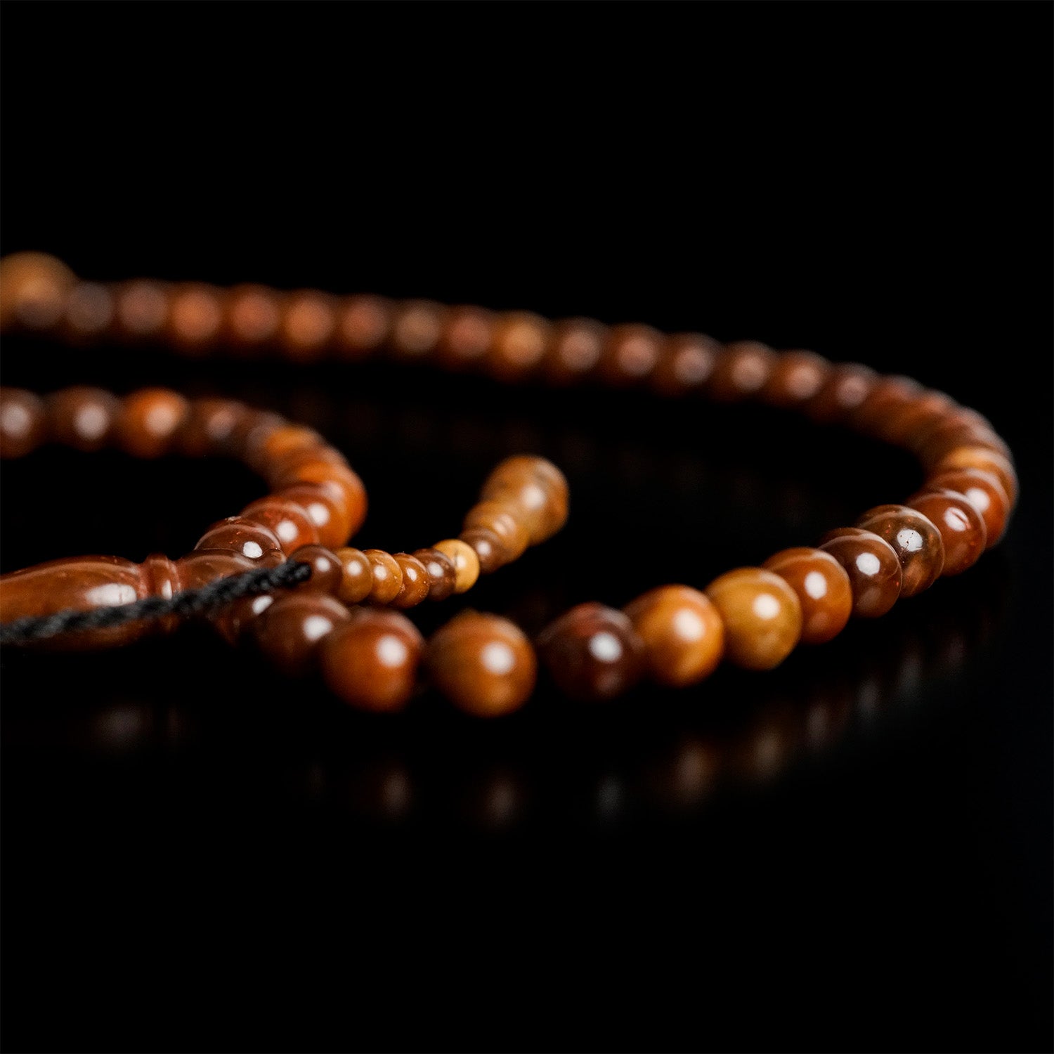 Premium Dark Brown Kuka Wood Muslim Prayer Beads (Misbaha Dhikr) - 99 Count Islamic Tasbih for Daily Worship, Meditation & Spiritual Reflection