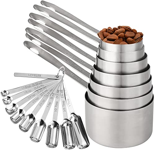 A: Siliver-7cups+9spoons