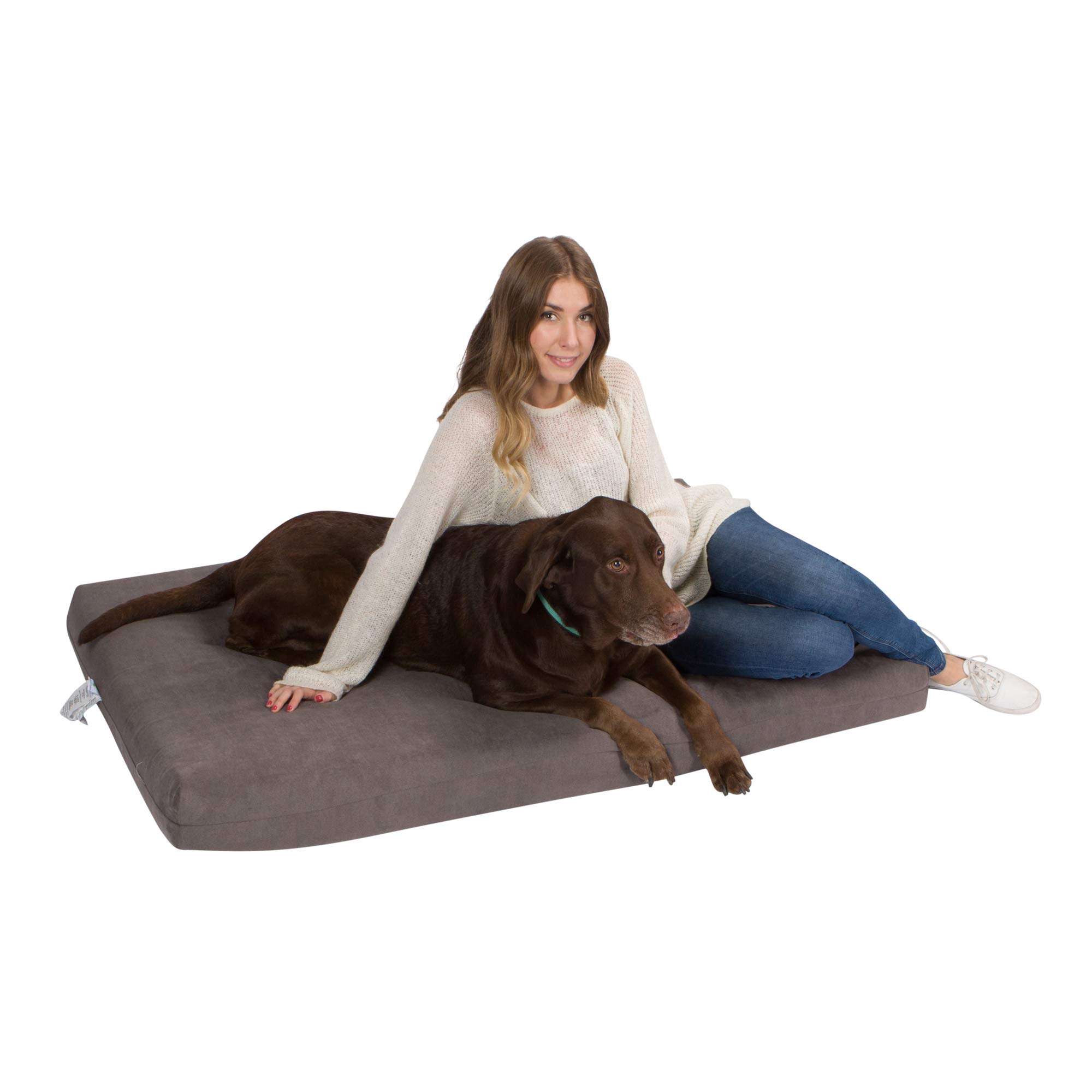 Orthopedic Dog Bed with Gel Memory Foam - XX-Large Washable Back Support Pet Bed for Large Dogs, Gray | Perfect for Joint Pain Relief & Comfortable Sleeping in Living Room or Bedroom