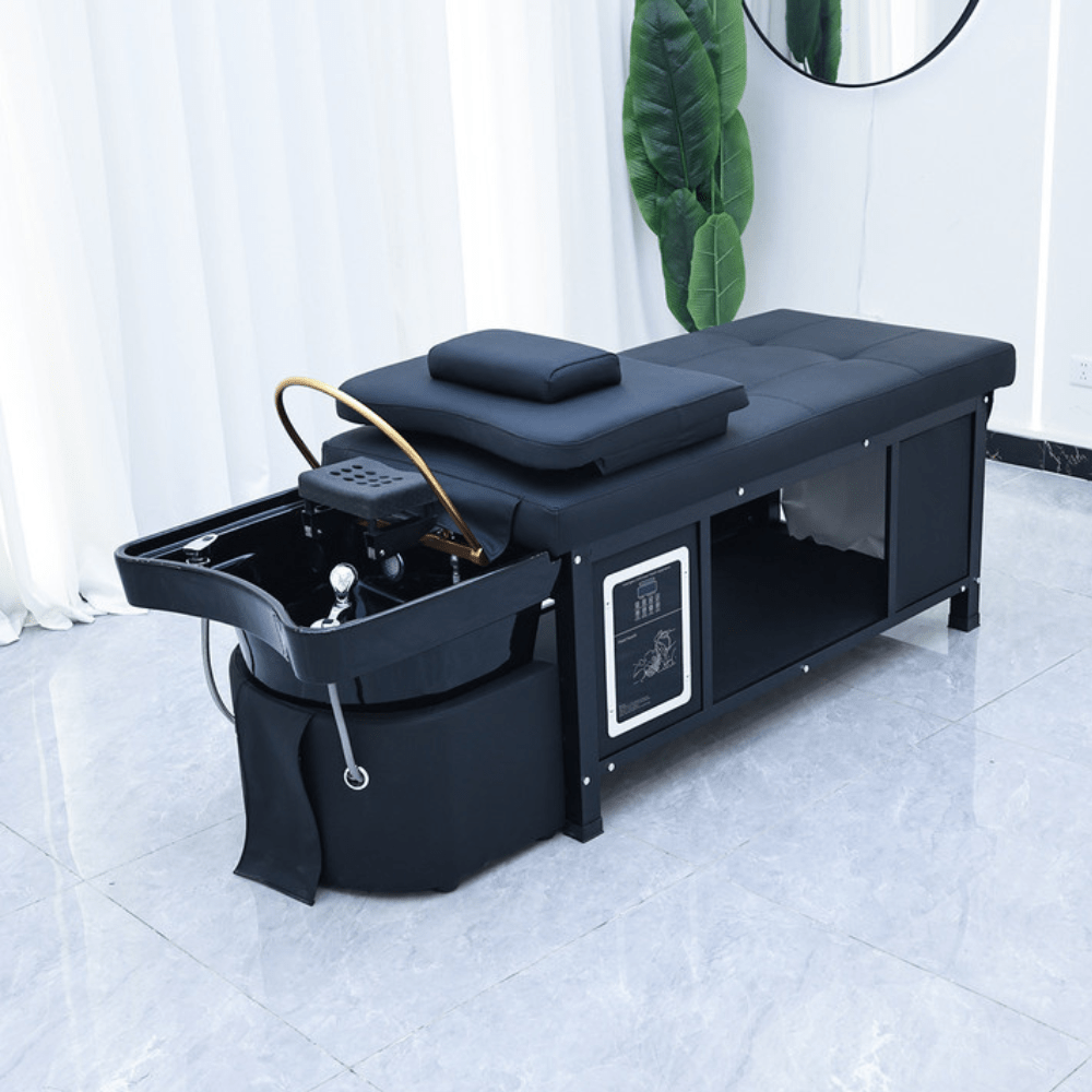 Greenlife Stainless Steel Ceramic Basin Thai Head SPA Shampoo Sink Bed - Professional Salon Hair Washing Station for Home & Commercial Use