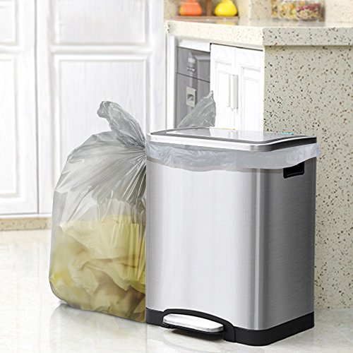 Anbers 1.2 Gallon Small Trash Can Liners - 140 Count, Grey - Perfect for Bathroom, Office, Bedroom & Kitchen Waste Baskets