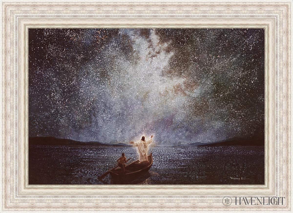 Calm And Stars By Yongsung Kim - Beautiful Celestial Wall Art for Home & Office Decor - Perfect for Bedroom, Living Room, Meditation Space