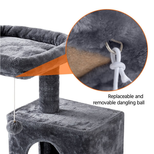 Yaheetech 42 Inch Cat Tree Tower with Scratching Posts & Perches - Multi-Level Cat Condo for Indoor Cats, Perfect for Play, Rest & Climbing - Durable Pet Furniture for Home, Apartment & Office Use