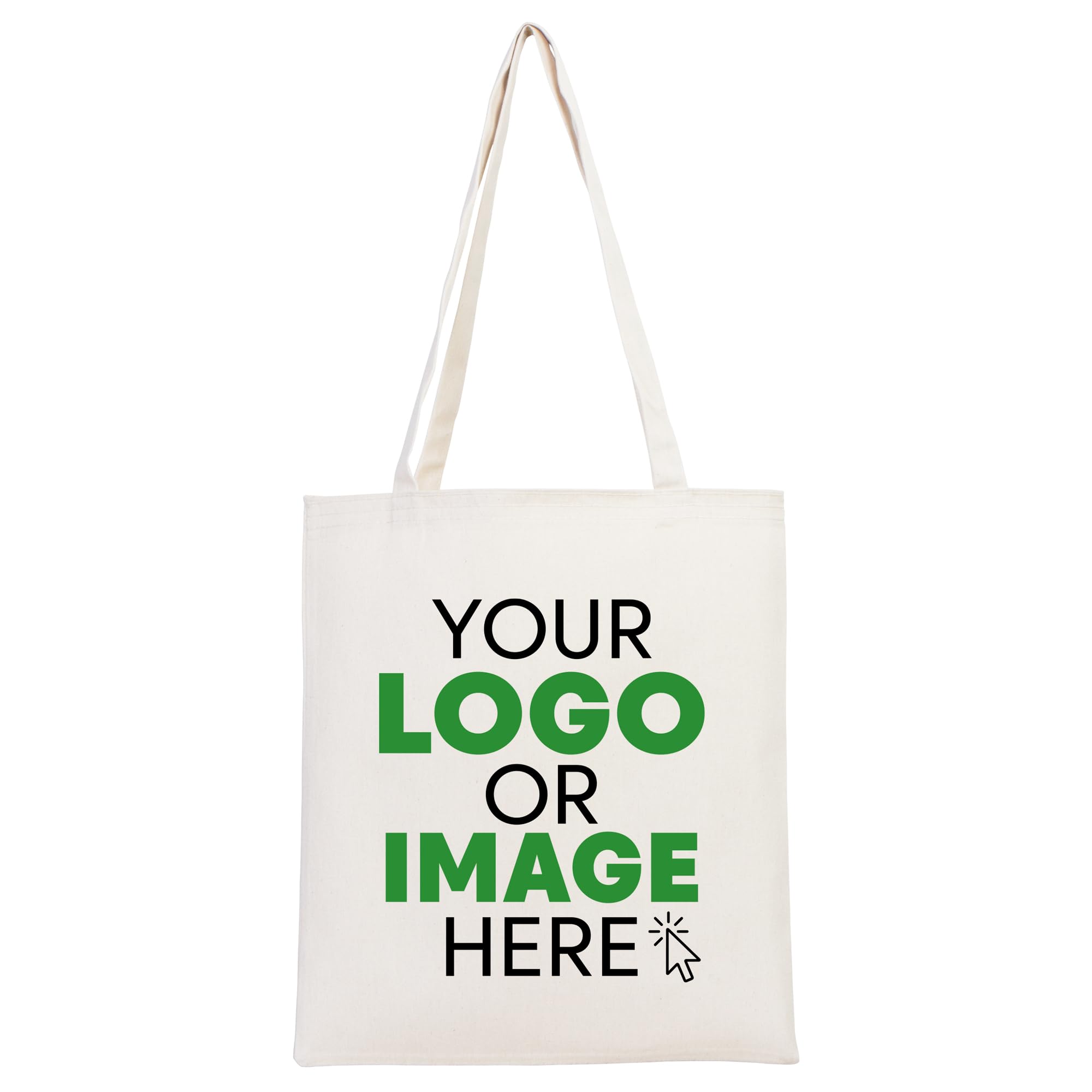 Custom Cotton Canvas Tote Bag - Personalized Beige Eco-Friendly Shoulder Bag with Logo - Bulk Wholesale Business Promotional Gift for Employees, Clients & Events | Perfect for Corporate Gifting, Trade Shows & Brand Marketing