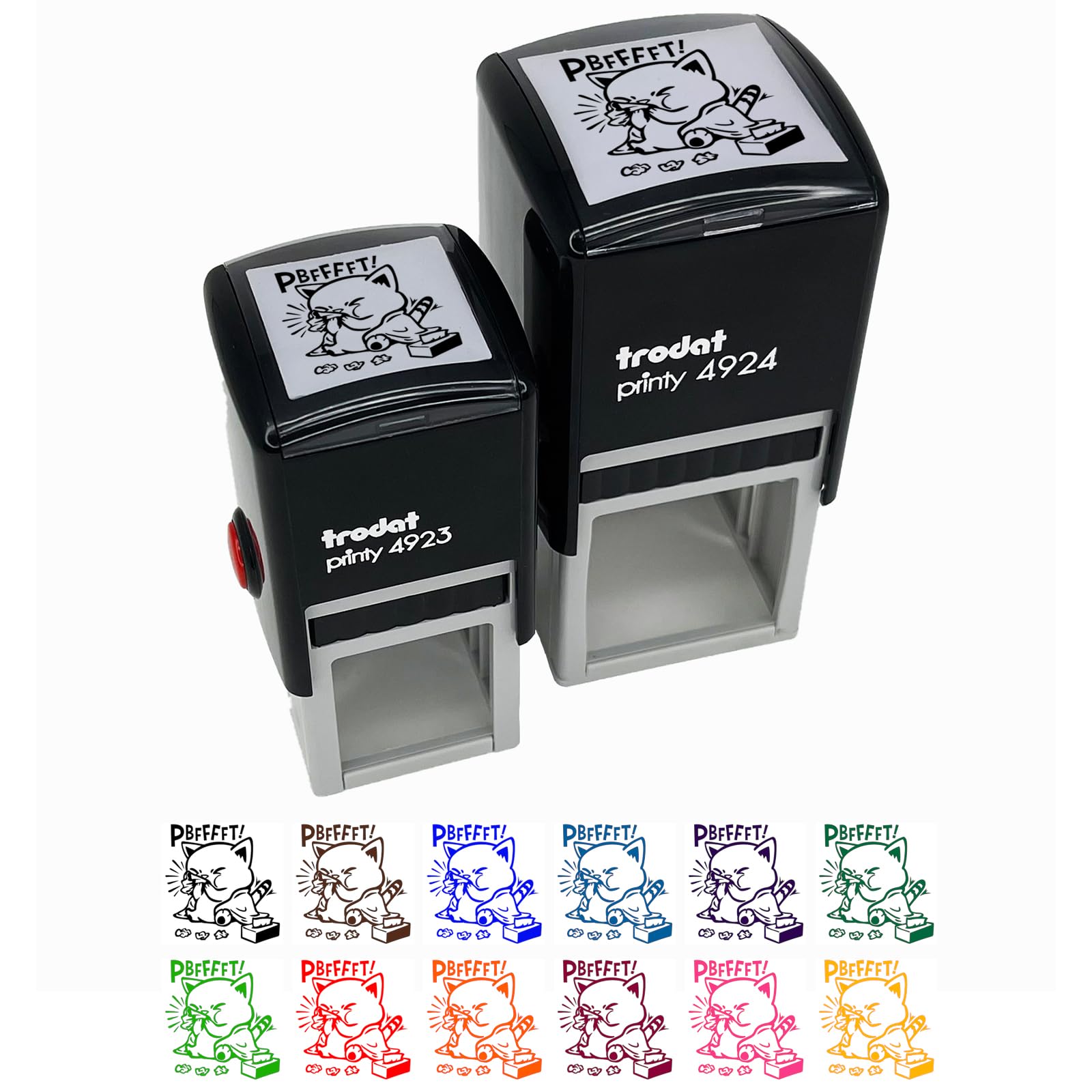 Cute Self-Inking Rubber Stamp for Sick Cat with Runny Nose - 1 Inch Small Stamp with Black Ink - Perfect for Greeting Cards, Scrapbooking, and DIY Crafts