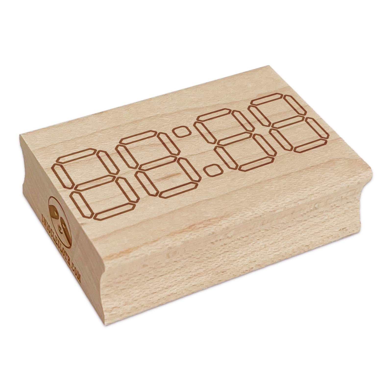 2.5 Inch Large Digital Clock Numbers Seven Segment Display Rubber Stamp for DIY Crafting, Scrapbooking & Stationery Projects - Perfect for Card Making, Journaling and Home Decor