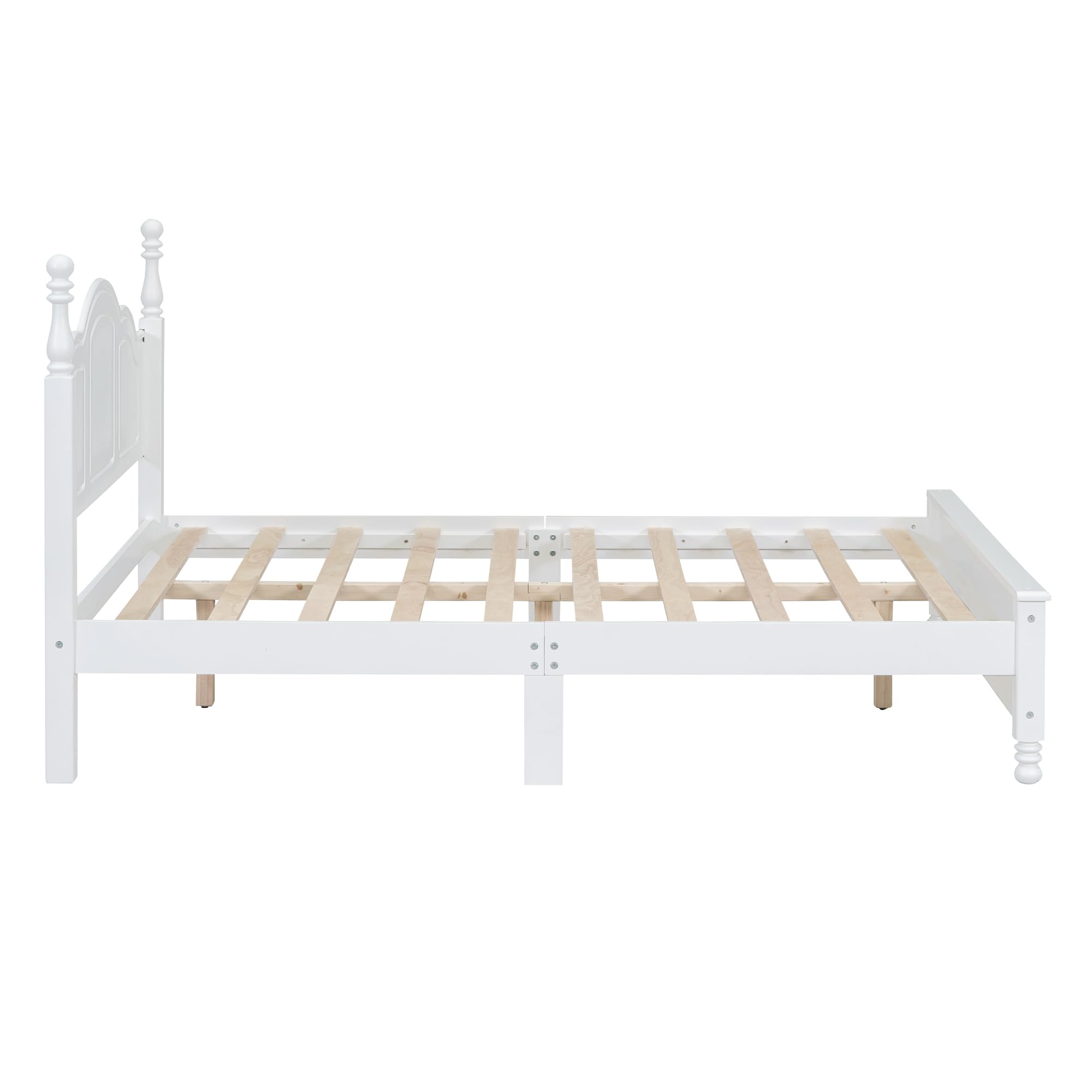 Harper & Bright Designs 3-Piece Full Size Bedroom Set - Wood Platform Bed with 2 Nightstands, White | Modern Bedroom Furniture for Small Spaces & Guest Rooms