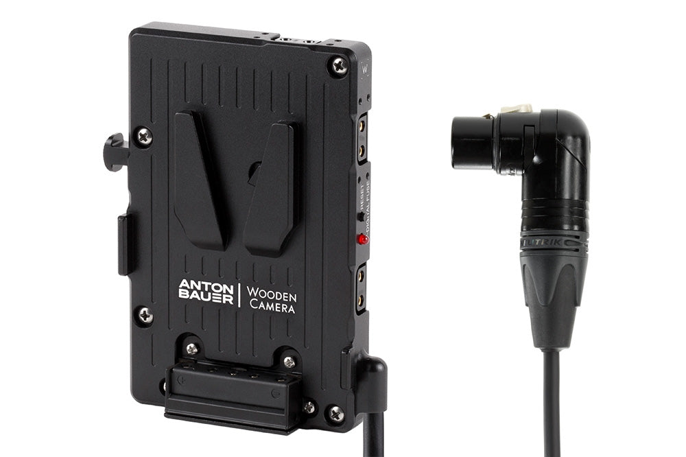 WC Pro V Mount 4-Pin XLR Right Angle Adapter - High-Quality Power Connector for Professional Cameras & Lighting - Perfect for Film Production, Studio Setup & On-Location Shooting