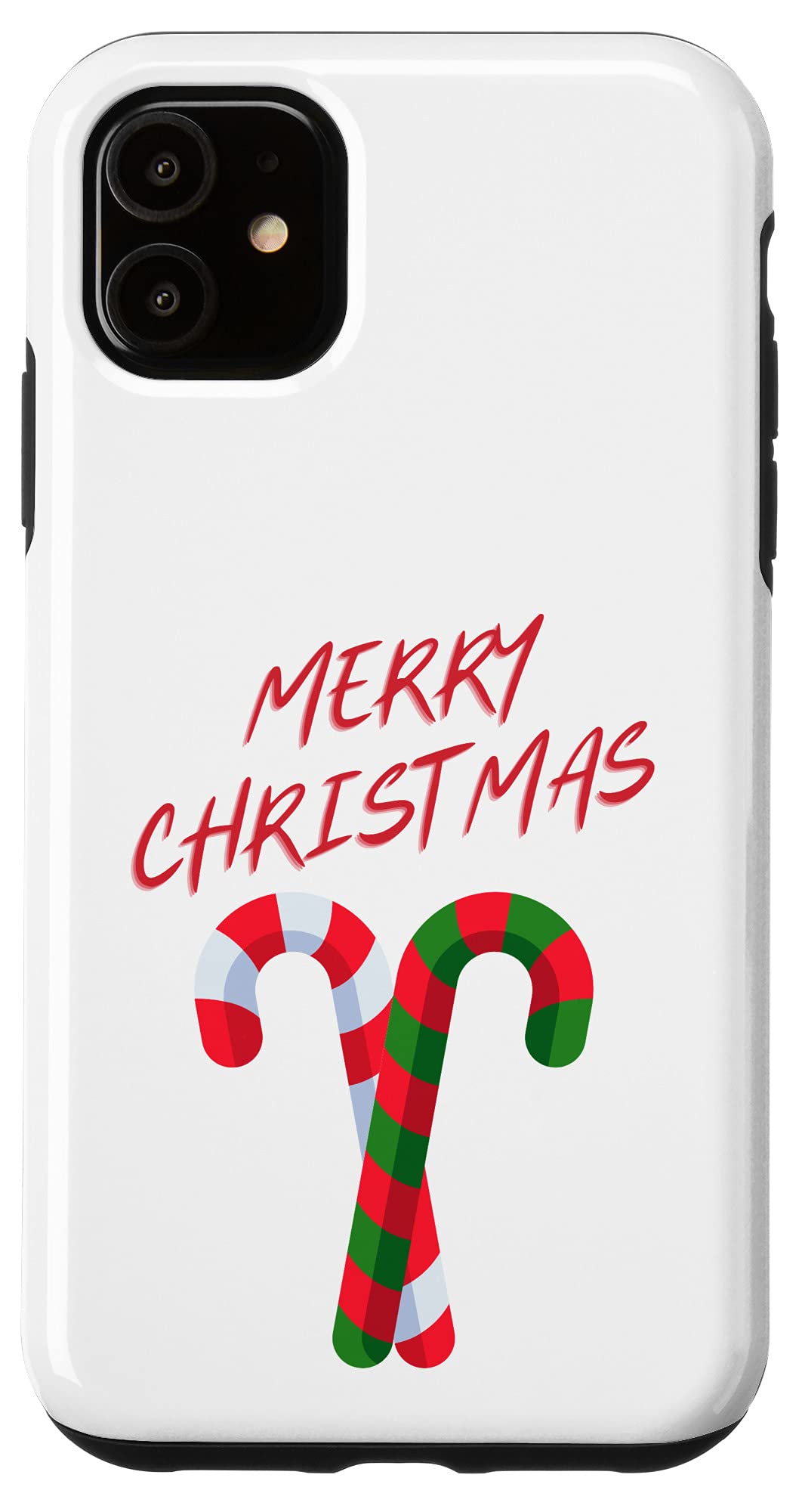 iPhone 11 Case - Christmas Candy Cane Design - Protective Phone Cover for iPhone 11 - Perfect Holiday Gift for Christmas & Winter Season