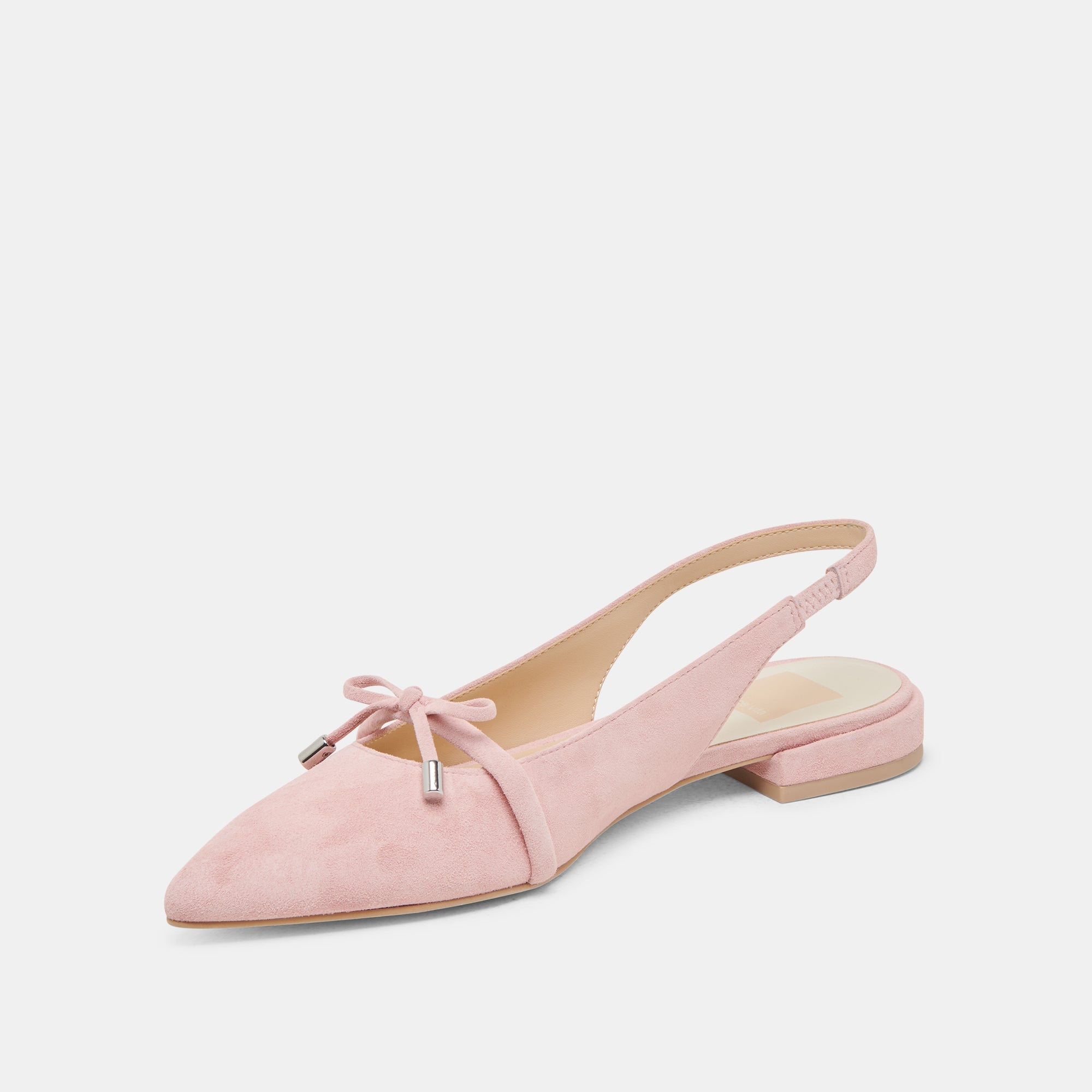PAYGE Women's Flats in Petal Pink Suede - Comfortable Slip-On Shoes for Casual Wear, Office & Daily Outfits