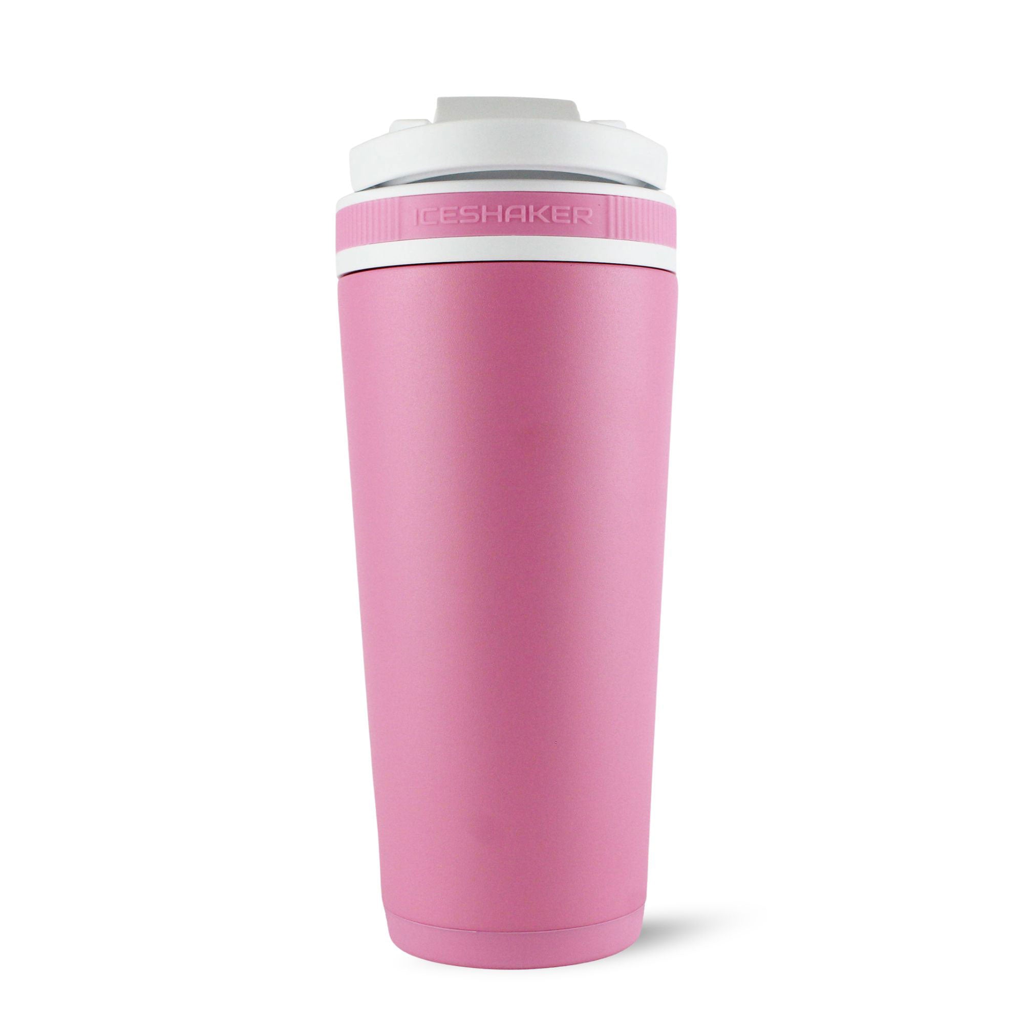 26oz Insulated Stainless Steel Ice Shaker Bottle - Pink Leakproof Protein Shaker Cup for Gym, Workouts & On-the-Go Hydration