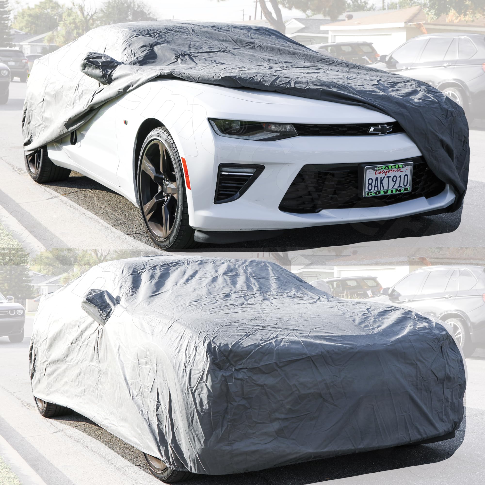 Custom Fit Car Cover for 2018-2022 Chevy Camaro - XTREMECOVERPRO Platinum Series Waterproof UV Protection (Grey) - Perfect for Outdoor Parking, Garage Storage & Travel Protection