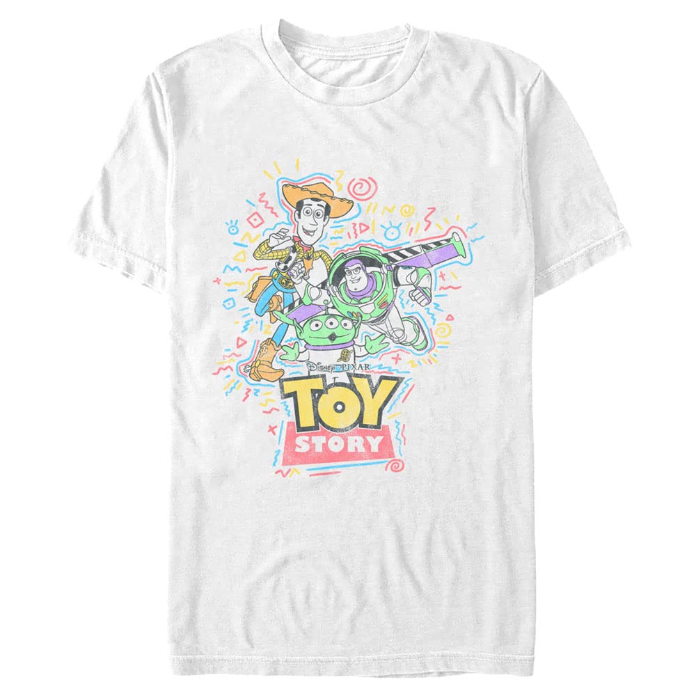 Pixar Story New Toys on The Block Short Sleeve T-Shirt for Kids - Soft Cotton Cartoon Character Tee for Playdates, Birthday Parties & Everyday Fun