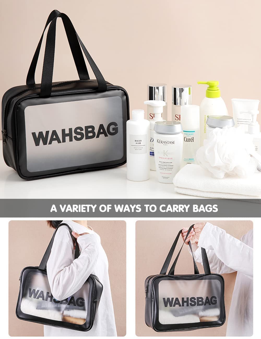VIBGYOR Travel Cosmetic Organizer Bag - Waterproof Makeup Pouch & Toiletry Bag for Women & Girls | Perfect for Travel, Gym & Daily Use