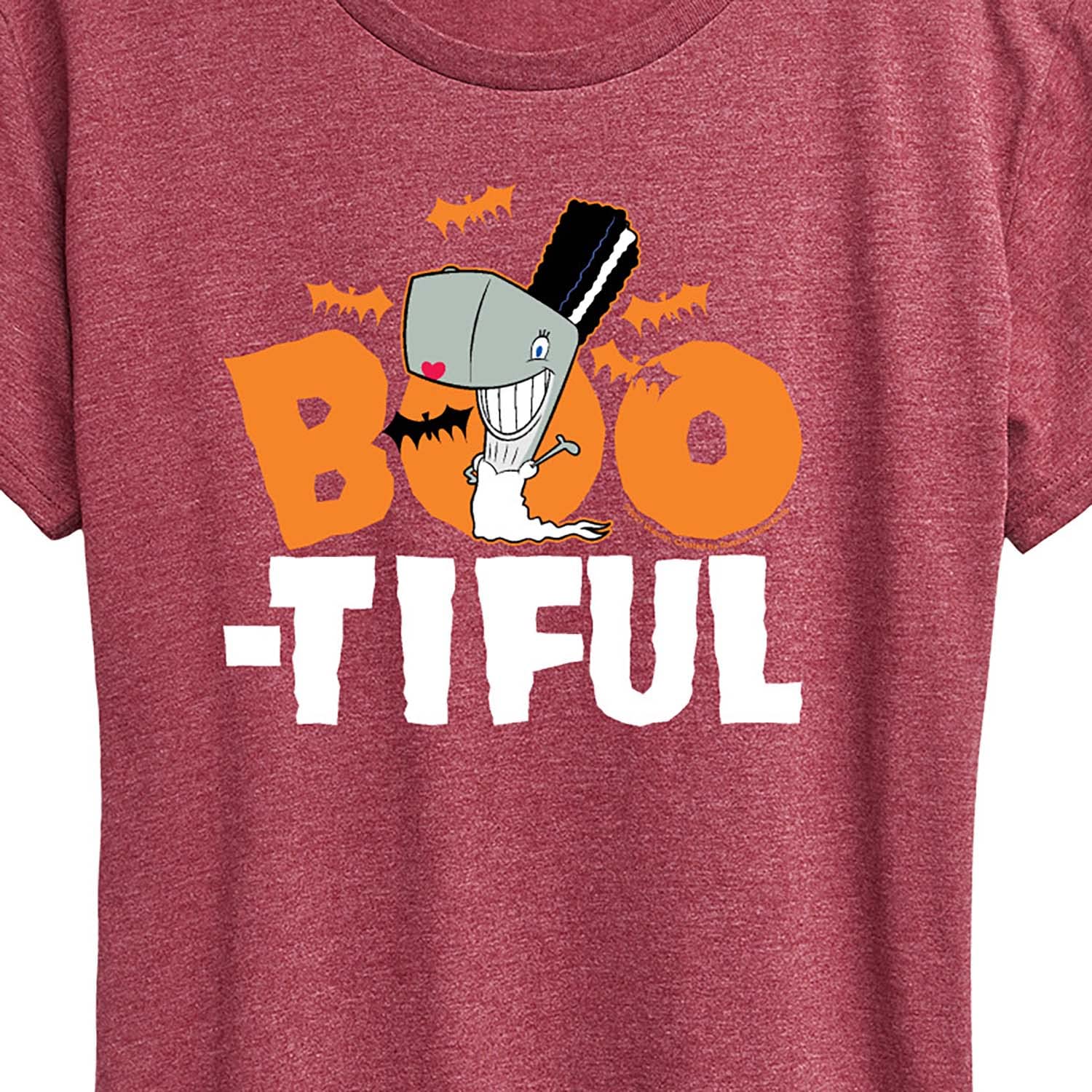 HYBRID APPAREL Spongebob Squarepants Boo-Tiful Women's Short Sleeve Graphic T-Shirt | Funny Halloween Tee for Women | Casual Wear & Costume Party Outfit