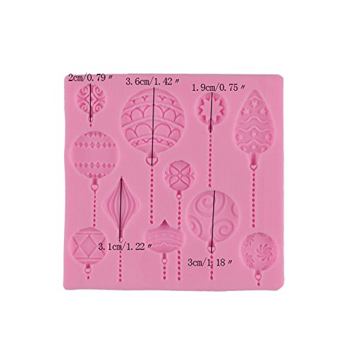 Christmas Ornament Silicone Baking Molds - XMAS Holiday Cake Decorating Tools, Fondant & Gumpaste Cupcake Toppers, Non-Stick Resin Clay Chocolate Candy Molds (Hot Air Balloon Design) - Perfect for Holiday Baking, Party Treats & DIY Craft Projects