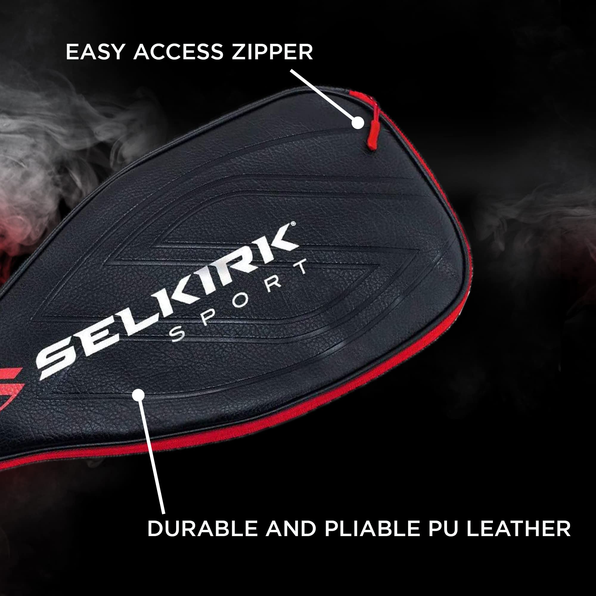 Selkirk Premium Pickleball Paddle Cover - Durable Protective Case for Pickleball Paddles (Black/Red) | Perfect for Storage & Travel | Indoor & Outdoor Use