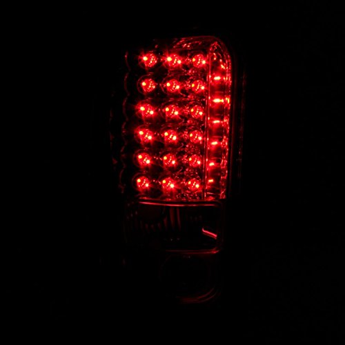 Red/Clear LED Tail Lights Assembly Set for Dodge Ram 1500/2500/3500 - Pair (Left Driver & Right Passenger Side) - Direct Replacement, Easy Installation - Perfect for Night Driving & Enhanced Safety