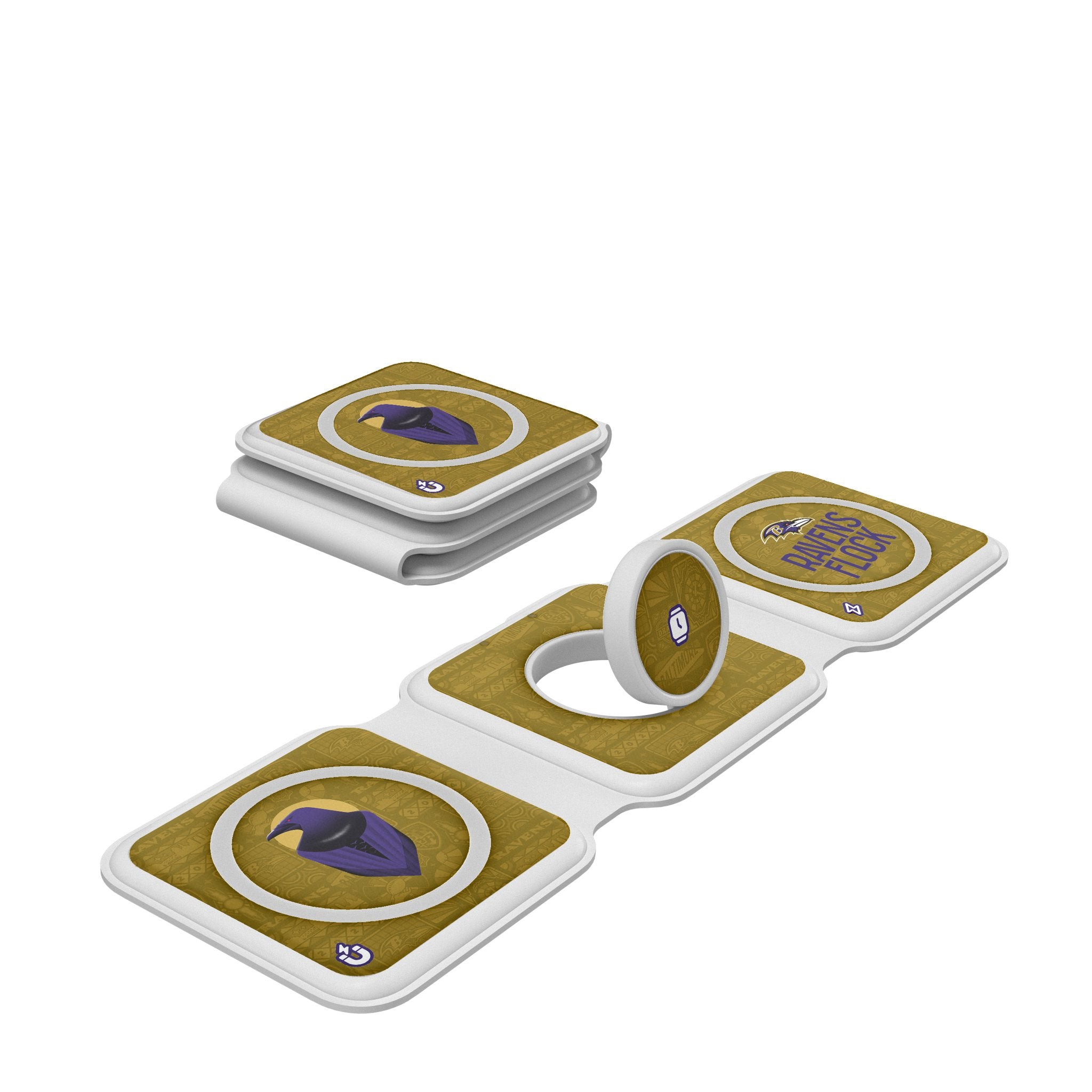 Baltimore Ravens 2024 Illustrated Limited Edition 3-in-1 Foldable Wireless Charger - Perfect for Home, Office & Travel Charging Needs
