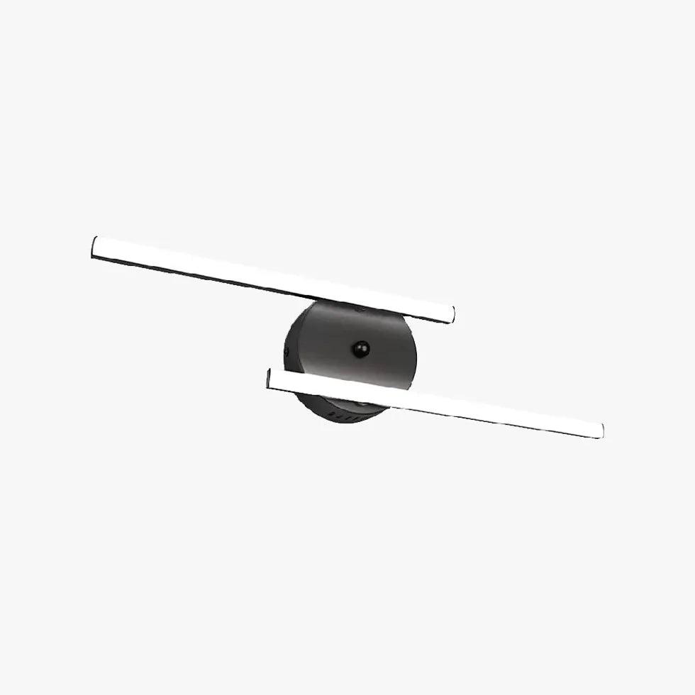 Modern Double LED Linear Bathroom Wall Lights - Waterproof Vanity Mirror Lighting for Bathroom, Shower, Makeup Area - Energy Efficient Dimmable Bathroom Sconce (Brushed Nickel)