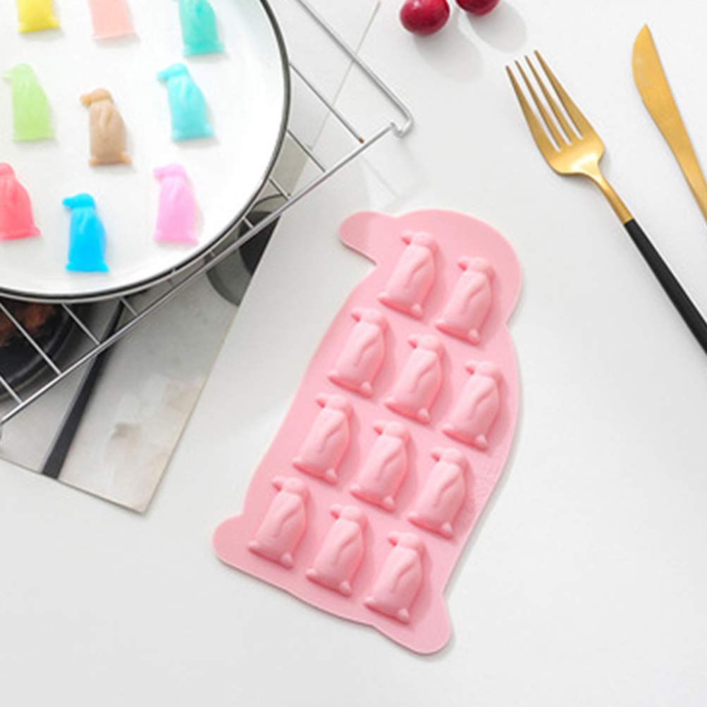 **Hemoton 2-Piece Silicone Penguin Candy & Chocolate Molds - DIY Baking Tools for Ice Cubes, Fondant, Pudding, Cookies & Gummy Treats - Perfect for Parties, Desserts & Holiday Crafts**