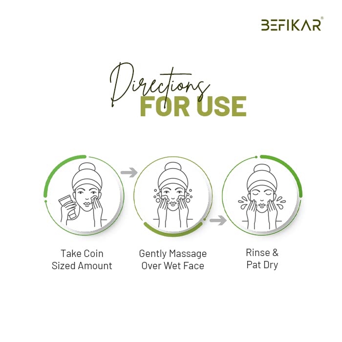 BEFIKAR OUD & Olive Oil Face Wash 60ml - Natural Cleanser for Glowing Skin - Perfect for Daily Skincare Routine & Sensitive Skin Care