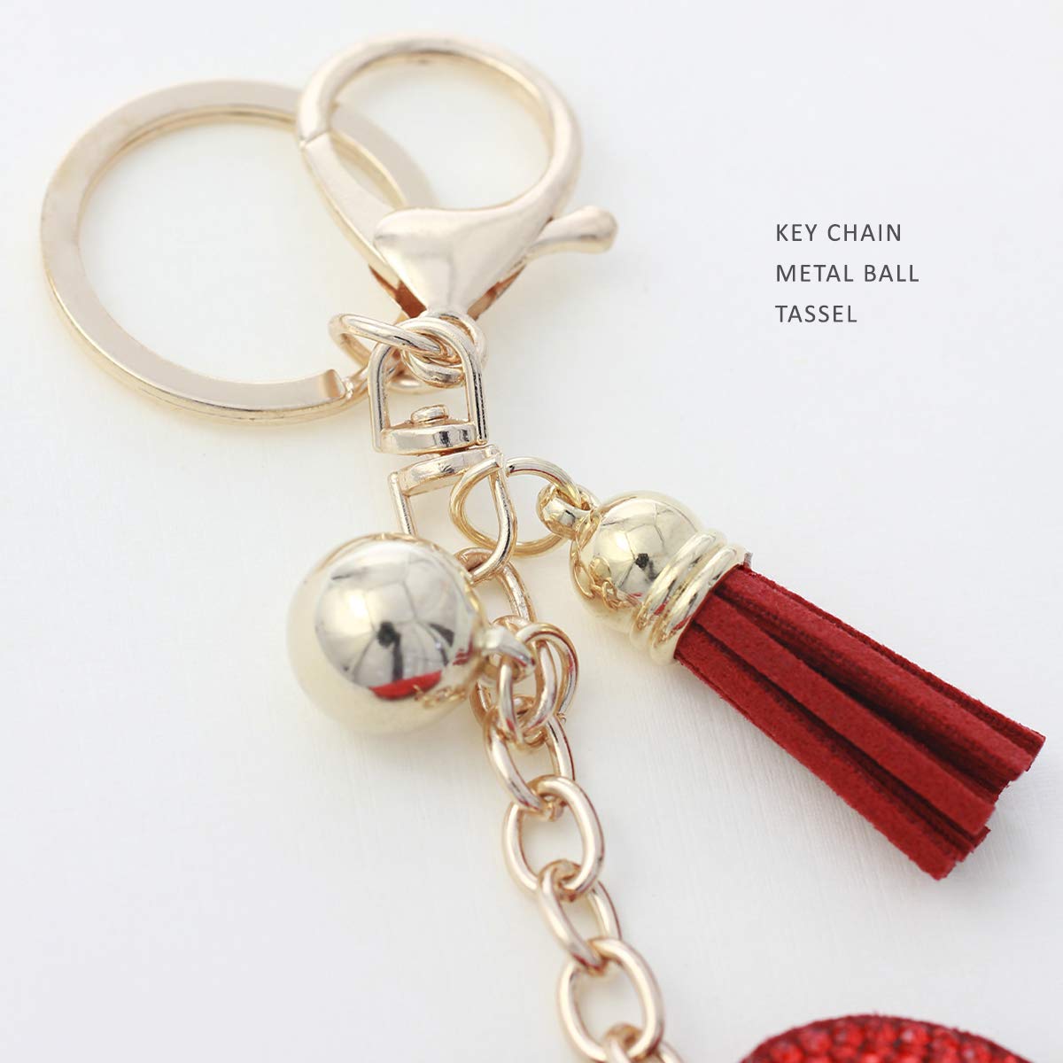 Sparkling NTLX Keychain Bag Charm - Cute & Shiny Purse Accessory for Women, Luggage, Suitcases, Diaper Bags & Keys - Perfect Gift Box Included - Ideal for Travel, Everyday Use & Gifts