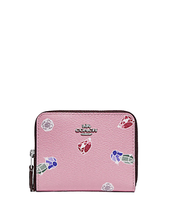 Coach Disney X Small Zip Around Wallet - Snow White Gems Print | Compact Women's Wallet with Zip Closure | Perfect for Everyday Use, Travel & Gift Giving