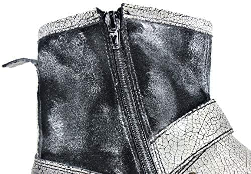 OSSTONE Men's Fashion Leather Chukka Boots with Zipper - Casual Motorcycle Shoes OS-5008-1-ABNH - Perfect for Riding, Daily Wear & Outdoor Activities