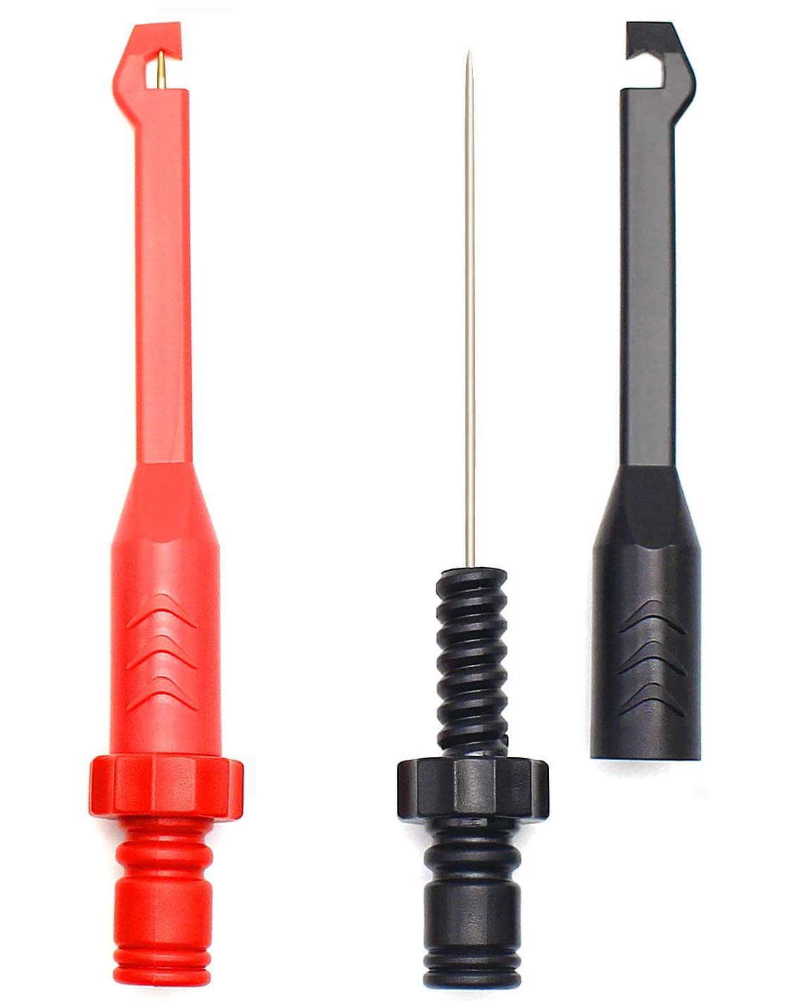 Wire Piercing Probe Clip Set - 2 Pack Automotive Diagnostic Test Leads with Back Probe Pins for Car Electrical Repair (Black & Red) | Perfect for Vehicle Wiring Testing, Circuit Troubleshooting & DIY Auto Maintenance