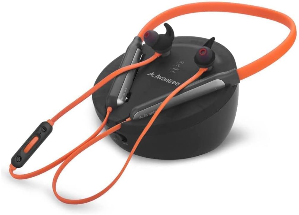 Avantree Medley Clear Series Wireless Earbuds for TV - Bluetooth Headphones with Transmitter & Charging Dock, Clear Dialogue, Enhanced Volume, Soundbar Passthrough - Perfect for Home Theater, Late Night TV Watching & Hearing Assistance