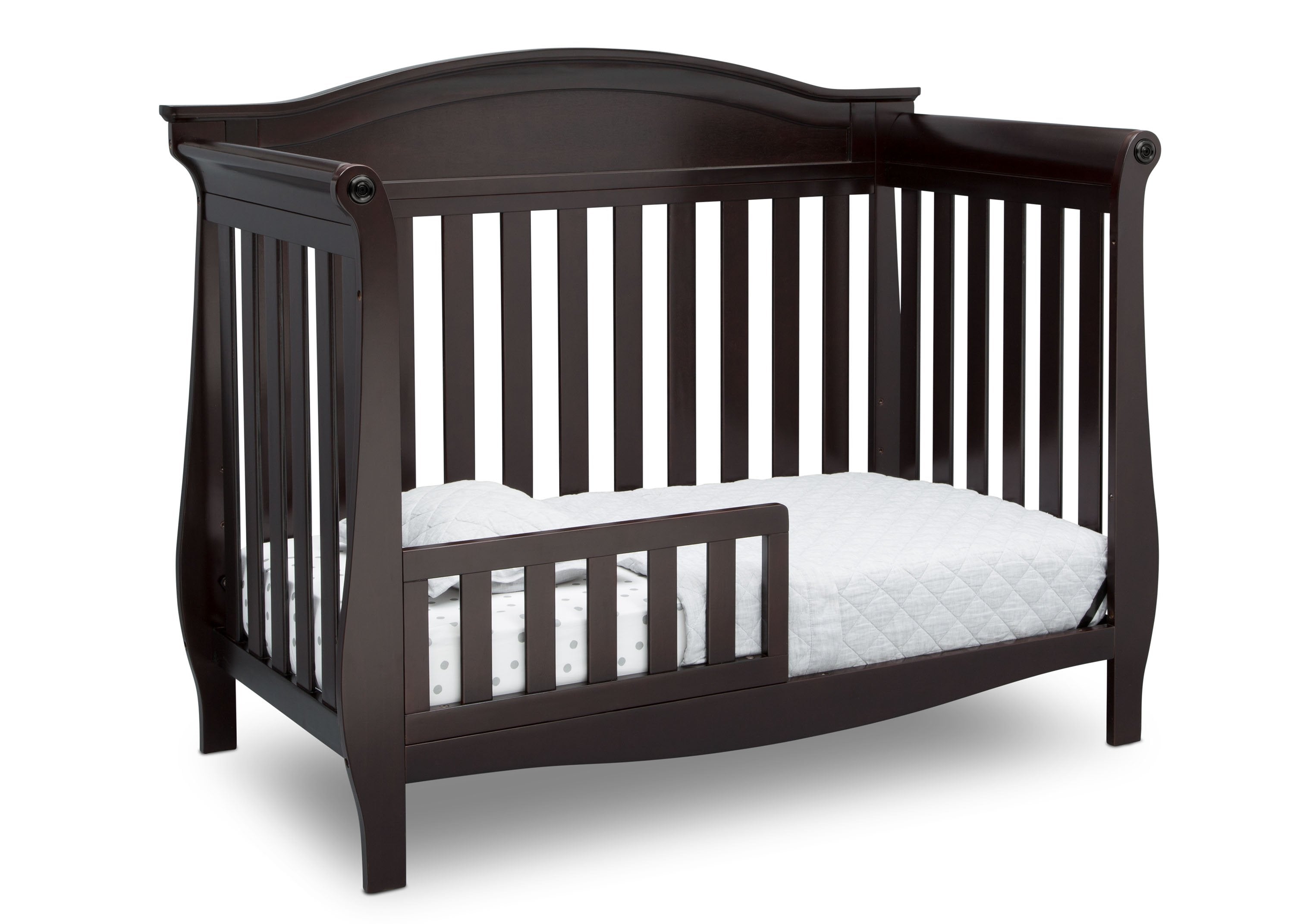 Lancaster 4-in-1 Convertible Baby Crib - White Nursery Furniture for Newborn to Toddler | Perfect for Modern Nursery, Bedroom & Daycare Use
