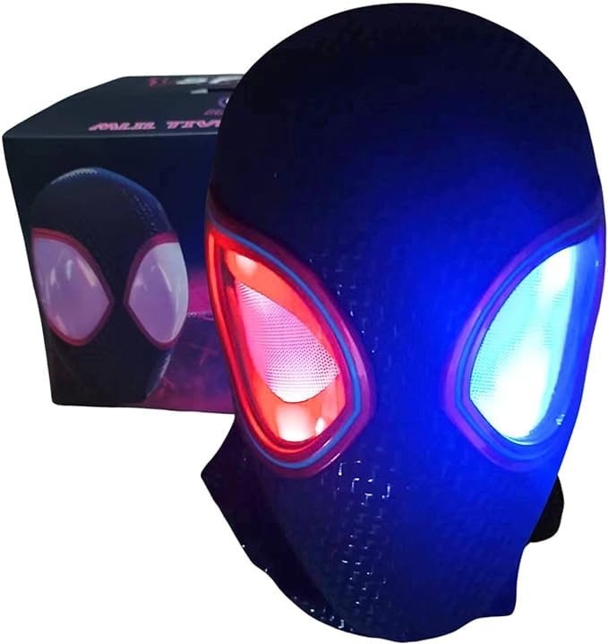 Realistic Spider Mask with Moving Eyes - Spiderman Cosplay Mask for Kids, Teens & Adults - Perfect for Halloween, Cosplay & Superhero Costume Parties - Cool Gift for Boys Age 8-12 & 13+ Year Olds
