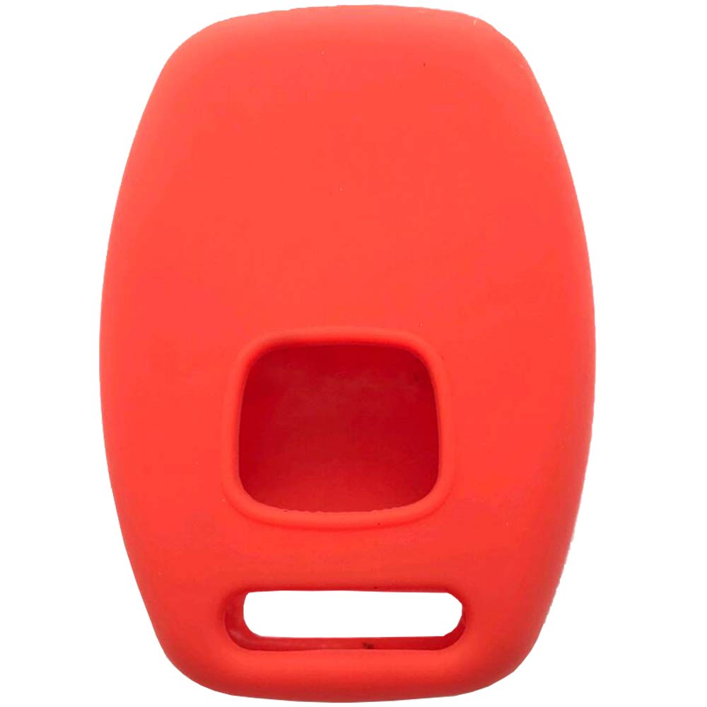 Silicone Key Fob Cover for Honda Accord Civic CR-V Odyssey Pilot Ridgeline - Protective Skin Case for Keyless Entry Remote (Black/Red) - Durable Anti-Scratch Design for Everyday Use & Car Protection