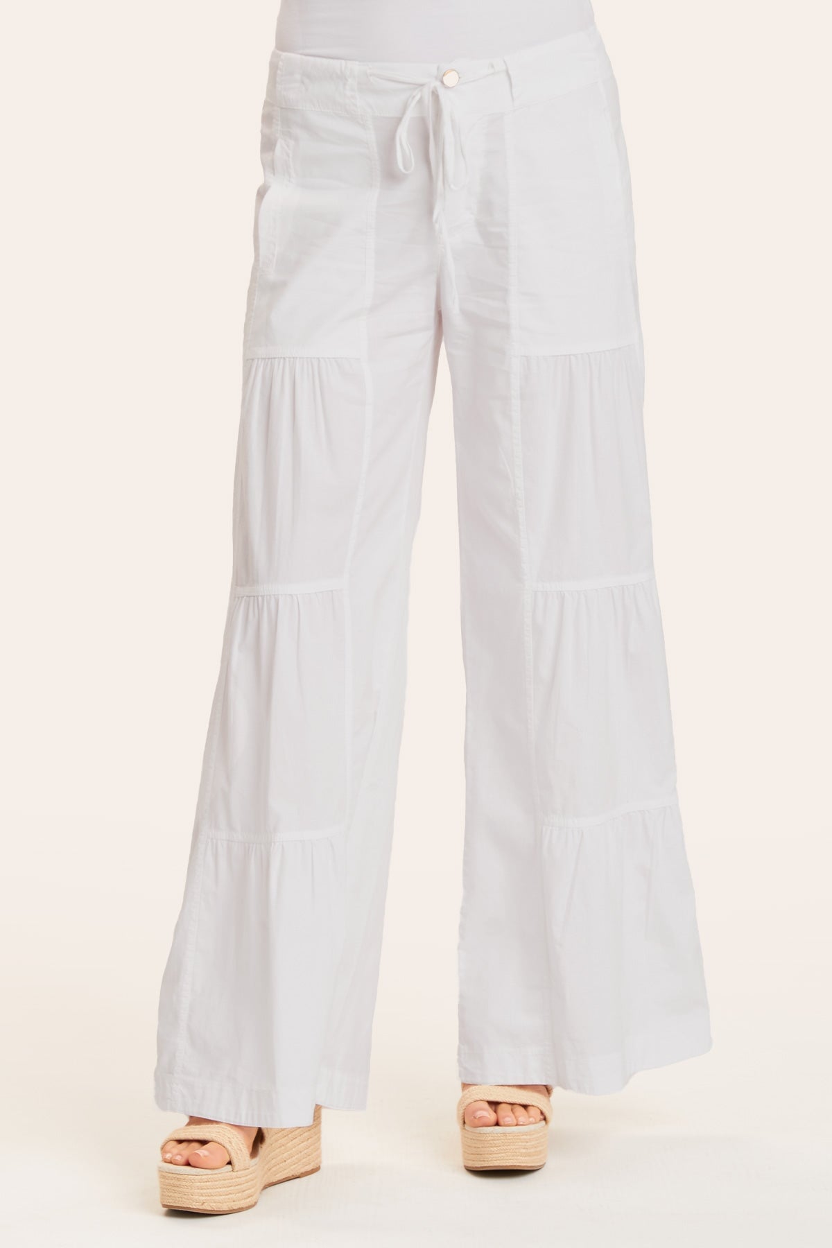 Stylish Terraced Wide Leg Pants for Women - High Waisted Flowy Palazzo Trousers - Perfect for Office, Casual & Evening Wear
