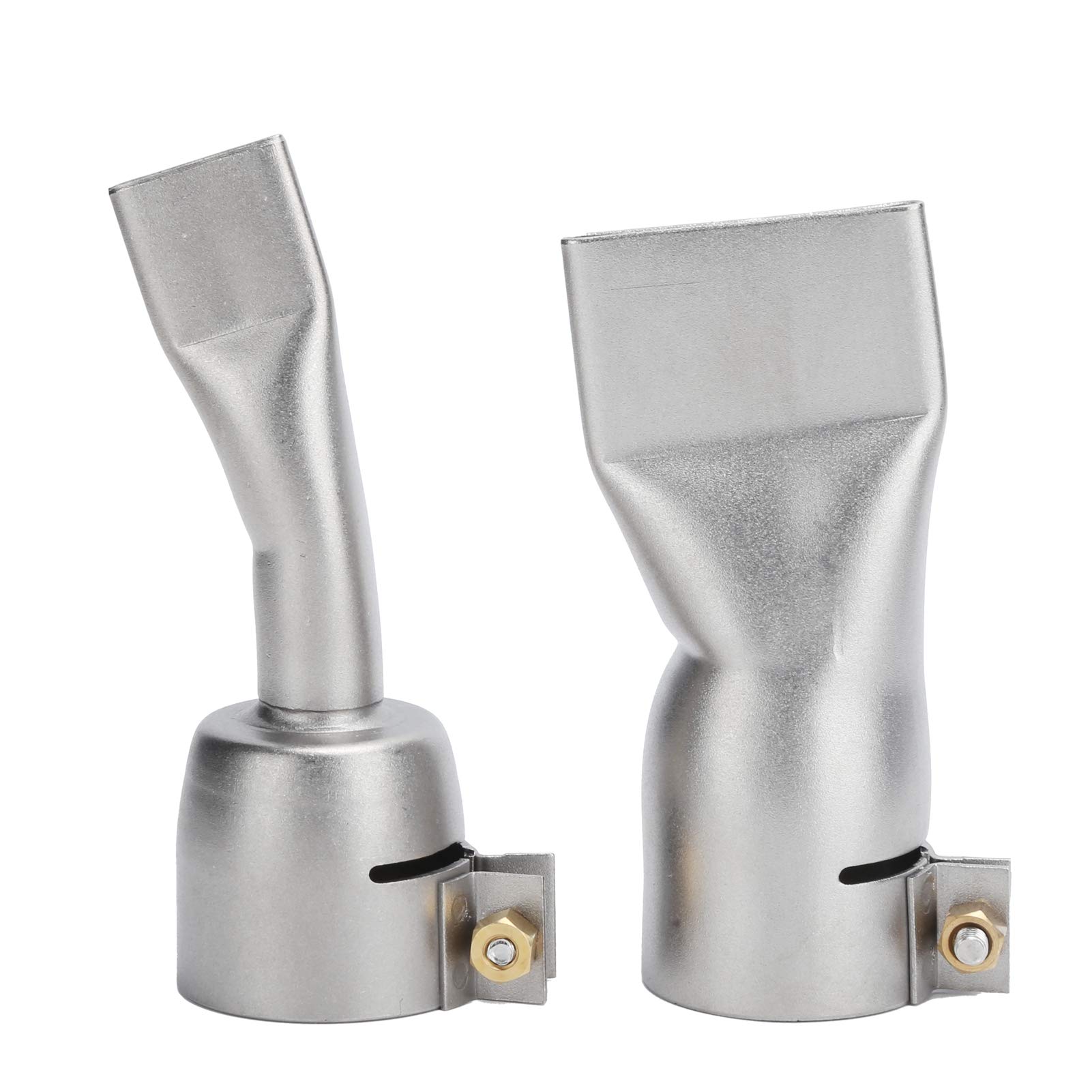 Stainless Steel Welding Gun Nozzle 20mm & 40mm Flat Tip for Plastic Welding Machine | Hot Air Gun Accessories | Handheld Hot Air Welder Replacement Parts (2Pcs) | Ideal for DIY Repairs, Plastic Fabrication & Automotive Bodywork