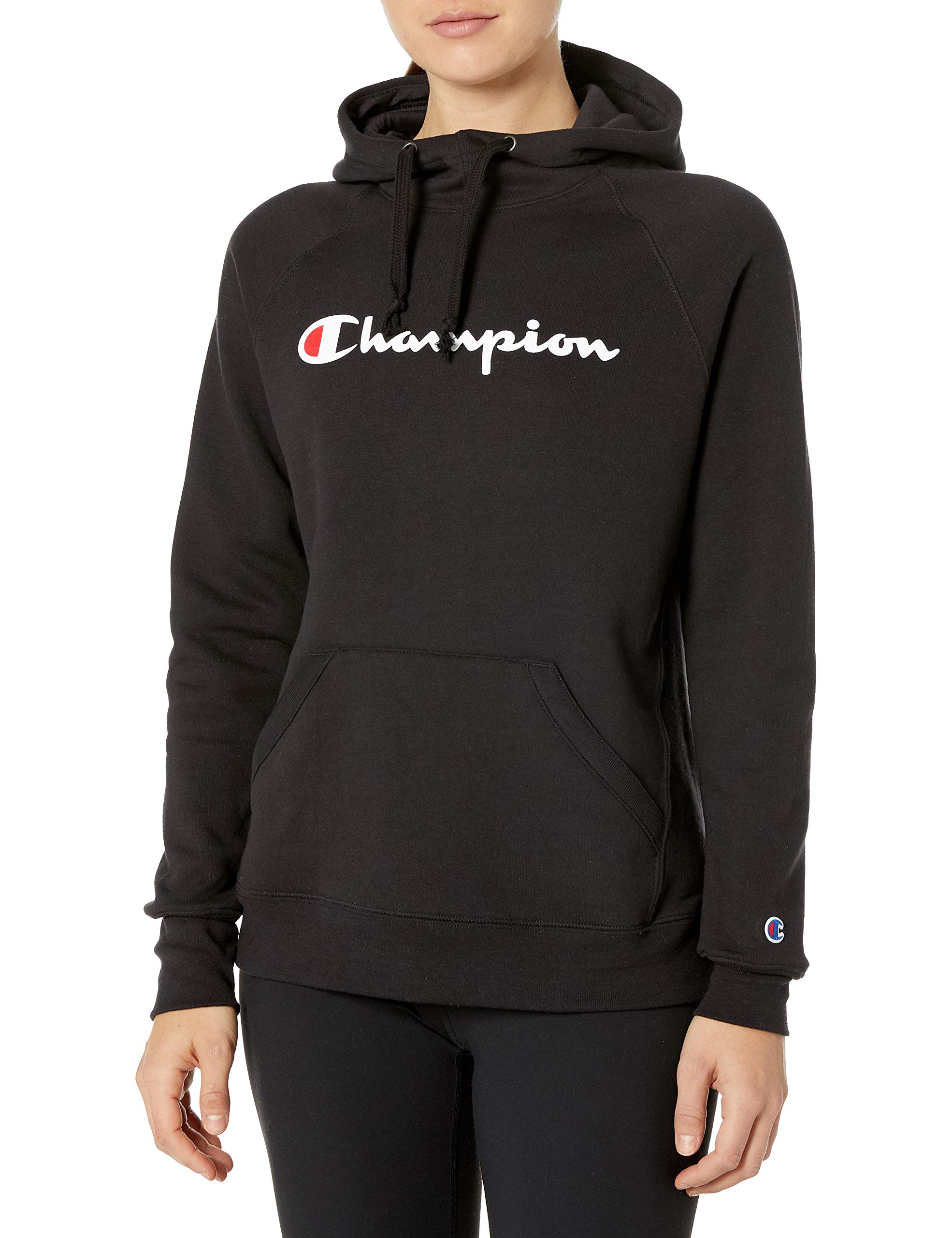 Champion Women's Powerblend Graphic Hoodie Sweatshirt - Soft Fleece Pullover with Stylish Print | Perfect for Gym, Casual Wear & Lounge Outfits