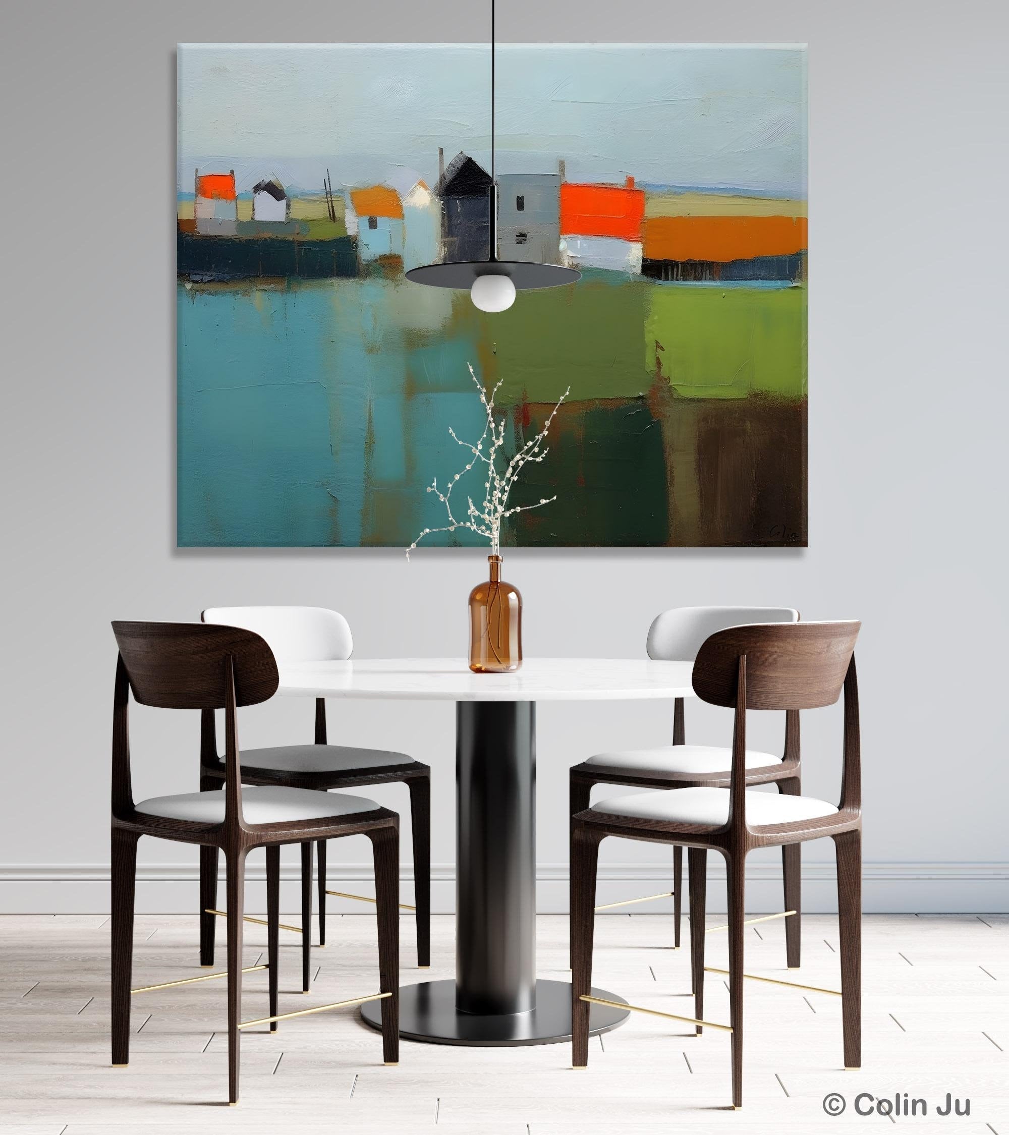 Extra Large Abstract Landscape Canvas Painting - Handmade Original Wall Art for Living Room, Bedroom & Office Decor | Modern Acrylic Artwork for Home & Office Interior Design