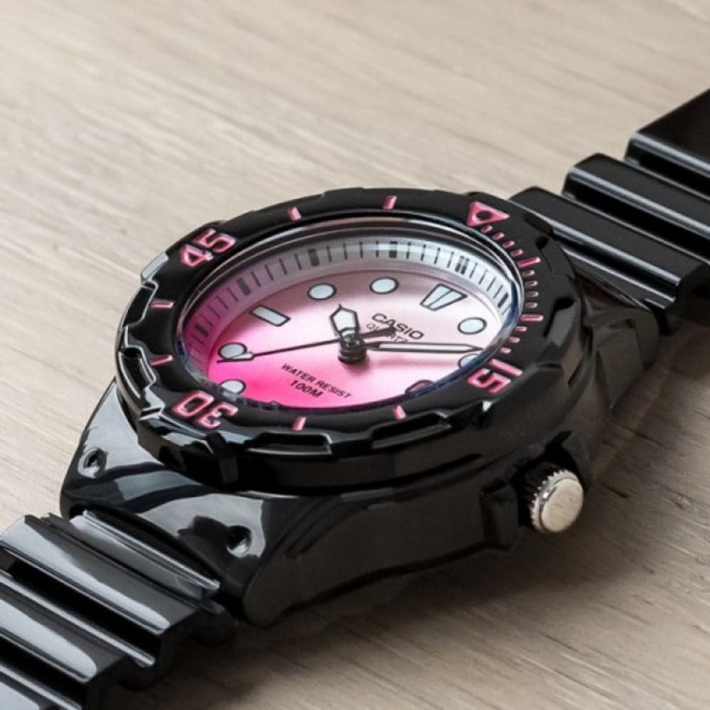 CASIO Analog LRW-200H-4EVDR Women's Watch with Black Resin Strap - Water Resistant, Durable & Stylish for Everyday Wear, Sports & Outdoor Activities