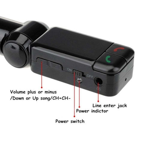 Bluetooth FM Transmitter for Car - Hands-Free Calling, USB Charger, AUX & MP3 Player - Wireless Car Kit for Music Streaming & Phone Calls While Driving