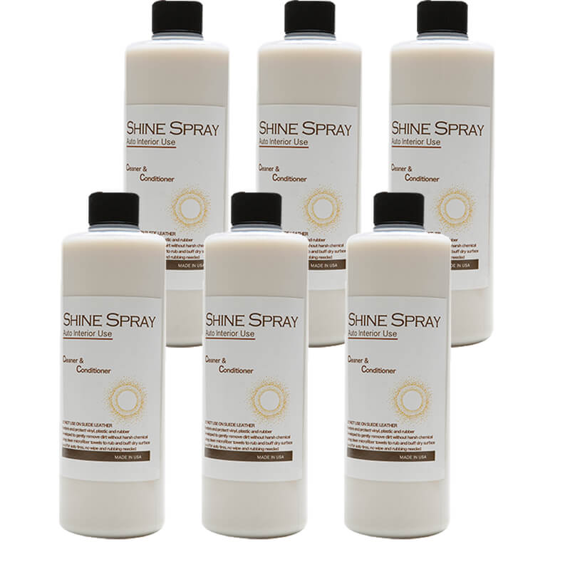 Shine Spray Leather Cleaner & Conditioner - Restores & Protects Leather Bags, Shoes, Furniture | Quick & Easy Leather Care Solution for Home & Car