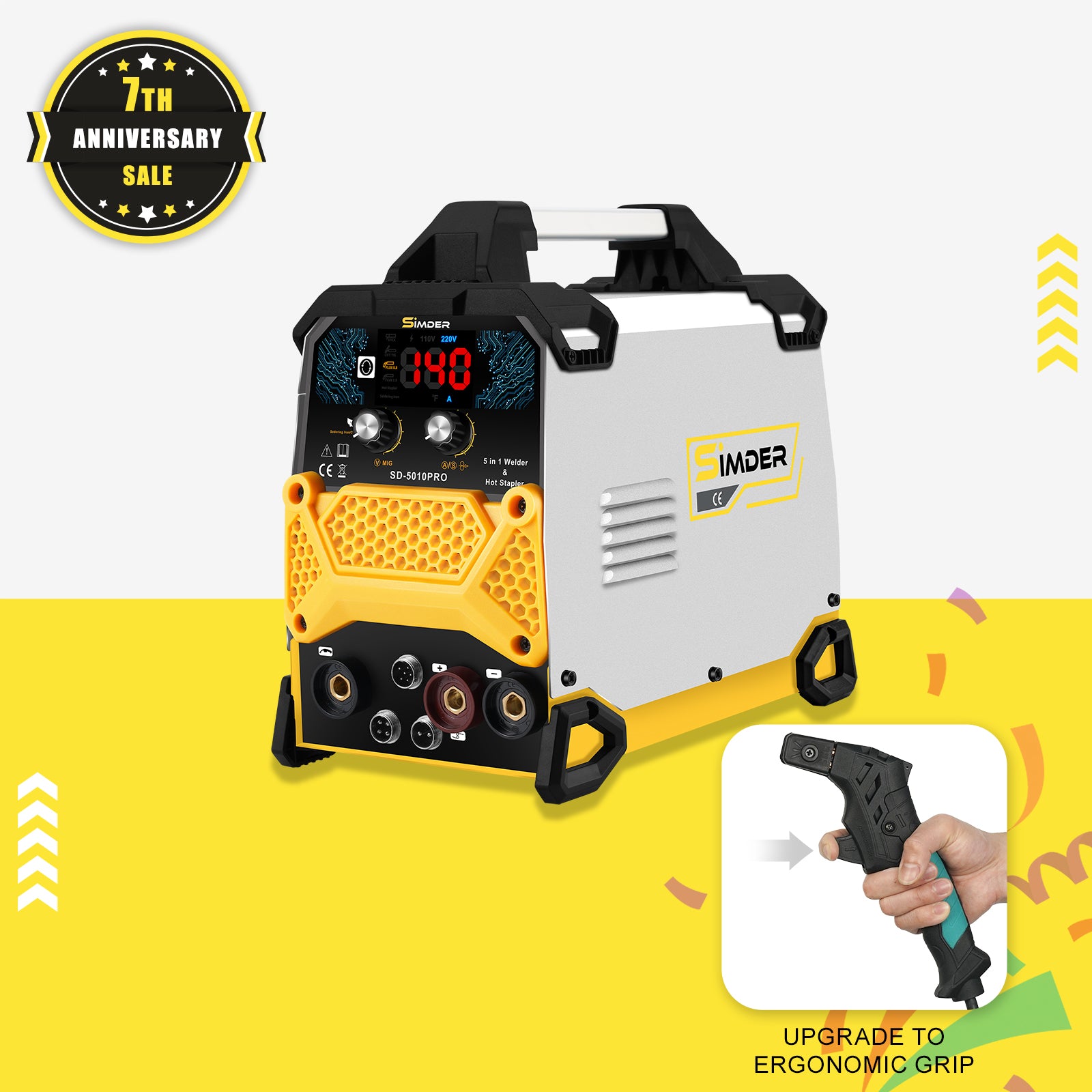 Australia SSimder SD 5010 PRO 5-in-1 Multi-Function Welder with Hot Stapler & Soldering Iron Kit - Perfect for DIY Repairs, Metal Fabrication, and Home Improvement Projects