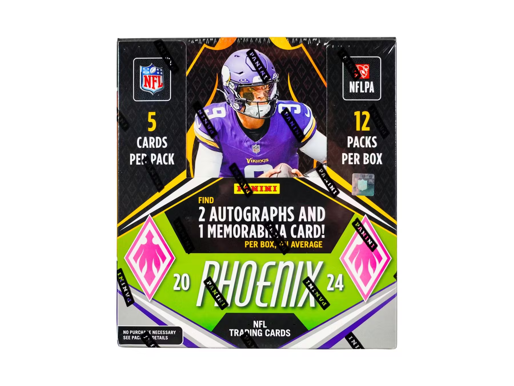 2024 Panini Phoenix Football Hobby Box - 24 Packs with Exclusive Rookie Cards & Autographs - Perfect for Collectors, Fantasy Sports & Gameday Trading