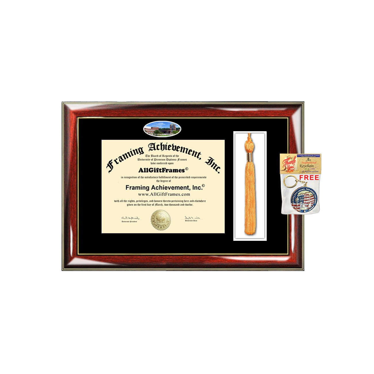 East Carolina University Graduation Frame - ECU Diploma Display with Tassel Holder for Bachelor, Master, MBA, Doctorate & PhD Certificates | Double Degree Plaque & Campus Photo Frame | Perfect Graduation Gift for ECU Alumni & Students | Wall Display for Office, Study Room or Home Decor