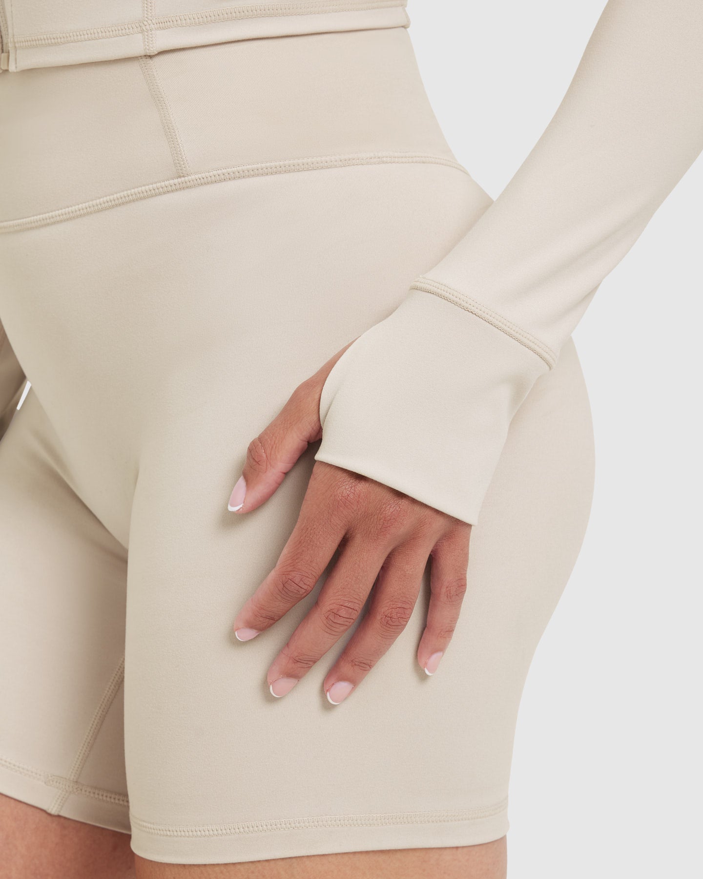 Timeless Women's Crop Jacket in Sand Color - Lightweight Spring/Summer Outerwear for Casual Outings & Date Nights